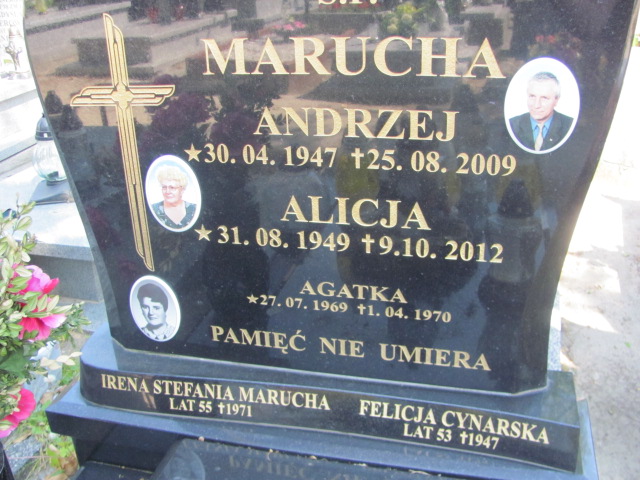 Agata Marucha 1969 Kalisz św. Józefa Tyniecki 0302 - Grobonet - Wyszukiwarka osób pochowanych