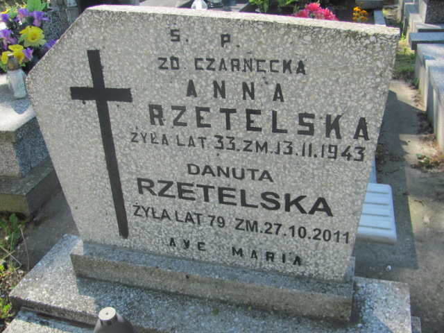 Anna Rzetelska 1910 Kalisz św. Józefa Tyniecki 0302 - Grobonet - Wyszukiwarka osób pochowanych