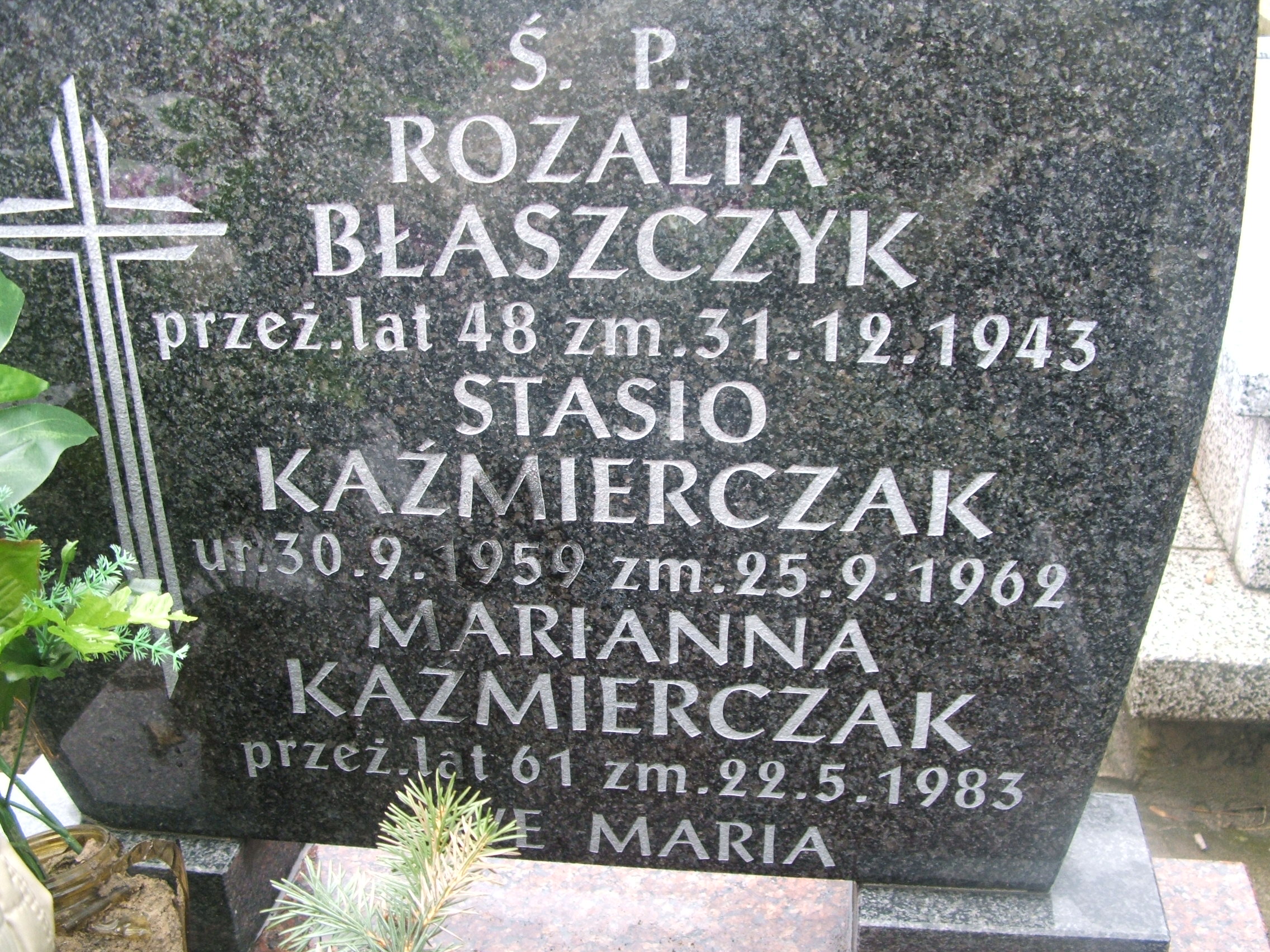 Marianna Kaźmierczak 1921 Kalisz św. Józefa Tyniecki 0302 - Grobonet - Wyszukiwarka osób pochowanych