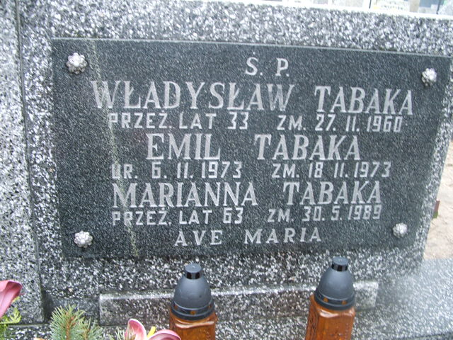 Władysław Tabaka 1926 Kalisz św. Józefa Tyniecki 0302 - Grobonet - Wyszukiwarka osób pochowanych