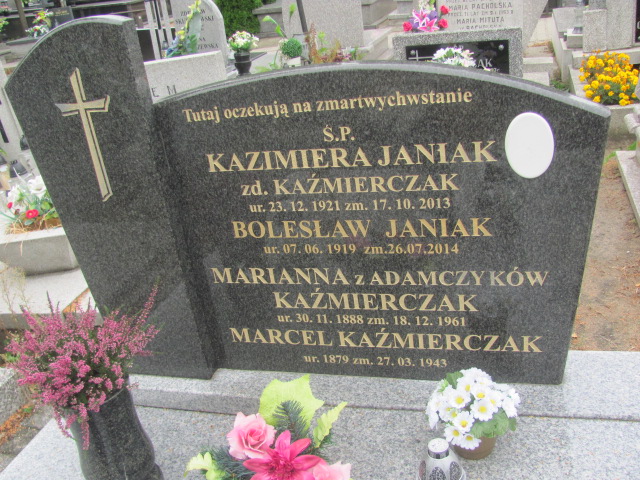 Marianna Kazimierczak 1888 Kalisz św. Józefa Tyniecki 0302 - Grobonet - Wyszukiwarka osób pochowanych