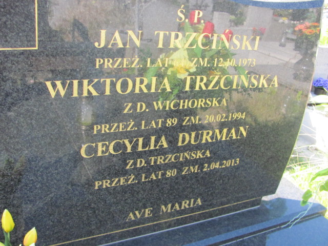 Cecylia Durman 1933 Kalisz św. Józefa Tyniecki 0302 - Grobonet - Wyszukiwarka osób pochowanych