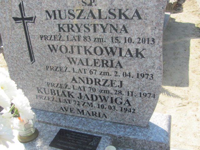 Waleria Wojtkowiak Kalisz św. Józefa Tyniecki 0302 - Grobonet - Wyszukiwarka osób pochowanych