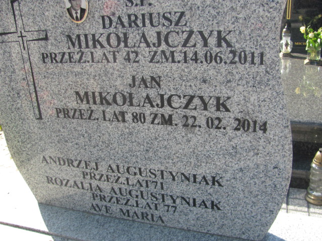 Andrzej Augustyniak Kalisz św. Józefa Tyniecki 0302 - Grobonet - Wyszukiwarka osób pochowanych