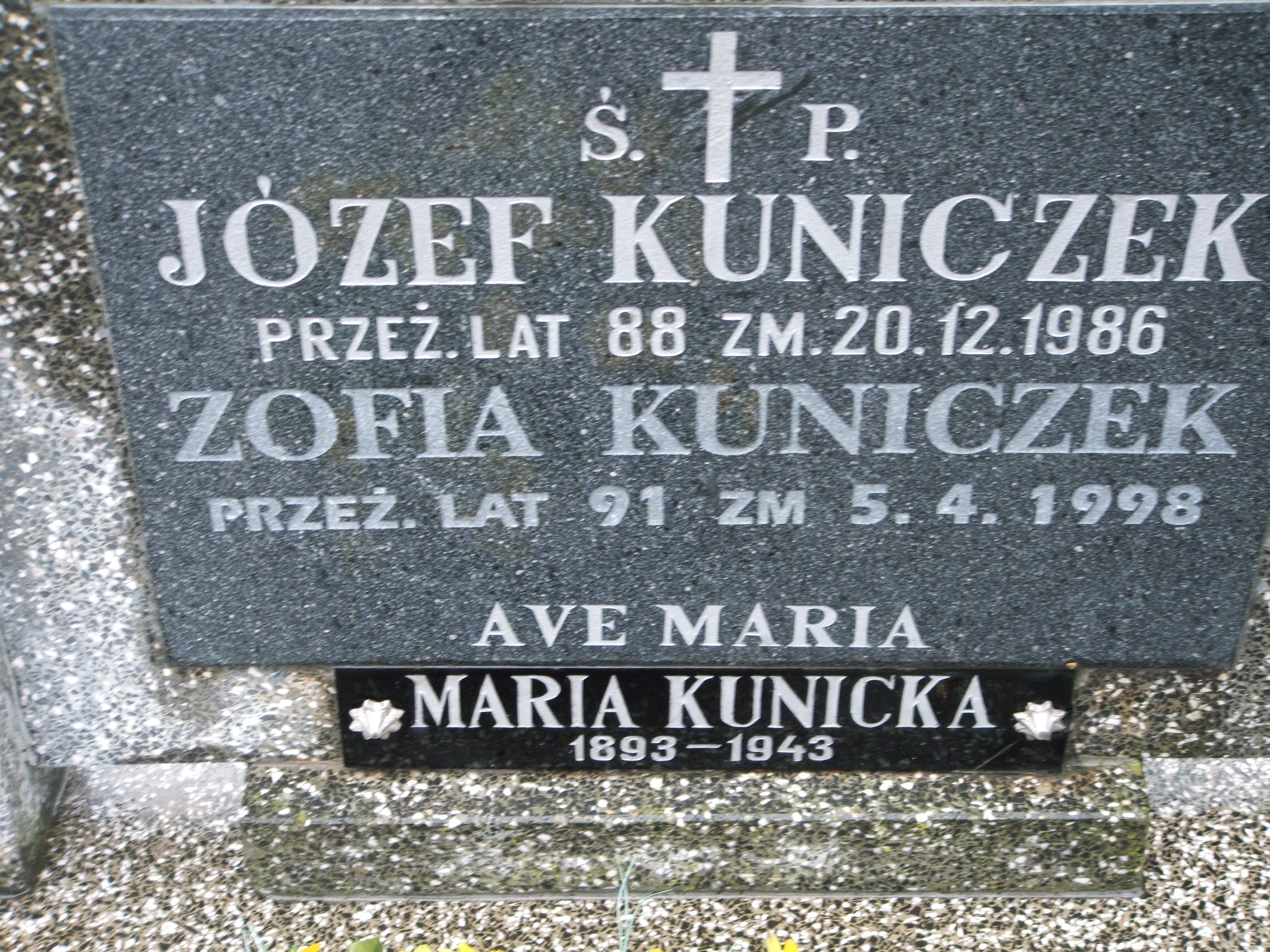 Zofia Kuniczek 1906 Kalisz św. Józefa Tyniecki 0302 - Grobonet - Wyszukiwarka osób pochowanych