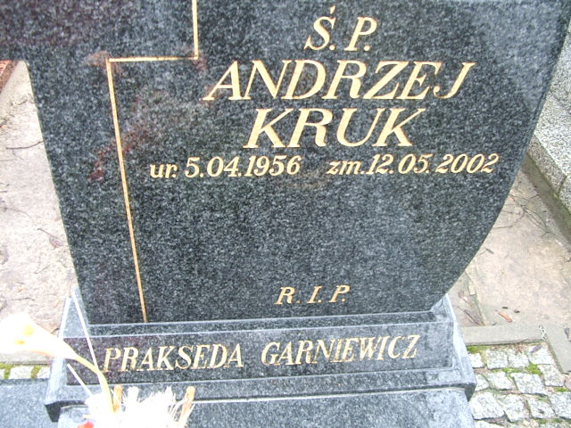 Andrzej Kruk 1956 Kalisz św. Józefa Tyniecki 0302 - Grobonet - Wyszukiwarka osób pochowanych