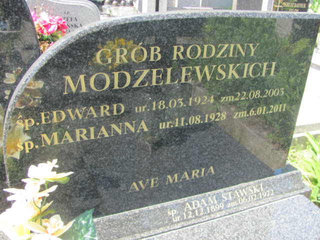 Marianna Stawska 1895 Kalisz św. Józefa Tyniecki 0302 - Grobonet - Wyszukiwarka osób pochowanych