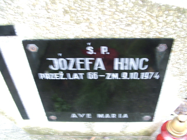 Józefa Hinc 1908 Kalisz św. Józefa Tyniecki 0302 - Grobonet - Wyszukiwarka osób pochowanych