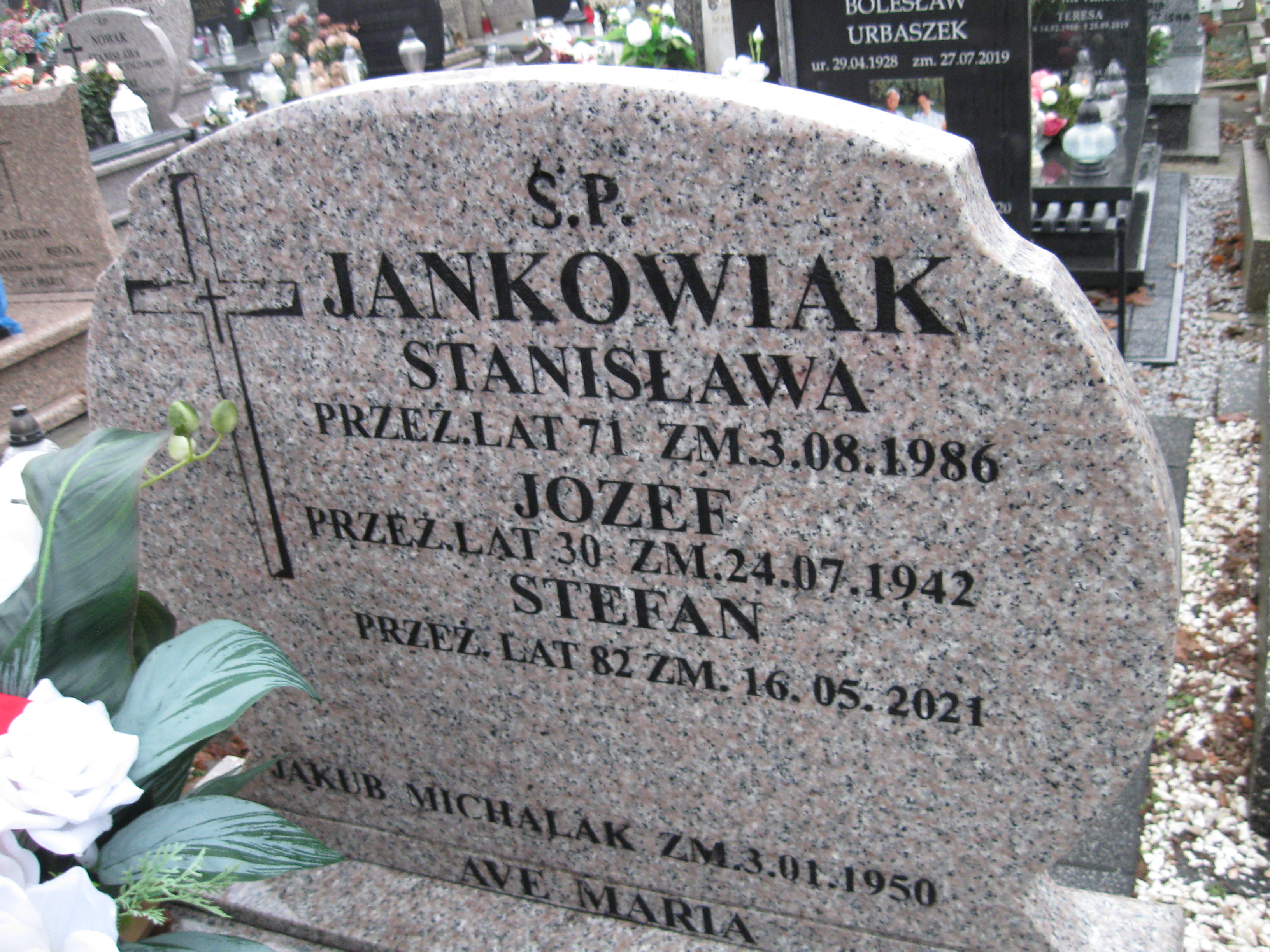 Stefan Jankowiak 1938 Kalisz św. Józefa Tyniecki 0302 - Grobonet - Wyszukiwarka osób pochowanych