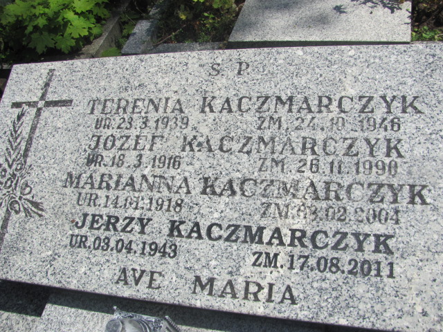 Marianna Kaczmarczyk 1918 Kalisz św. Józefa Tyniecki 0302 - Grobonet - Wyszukiwarka osób pochowanych