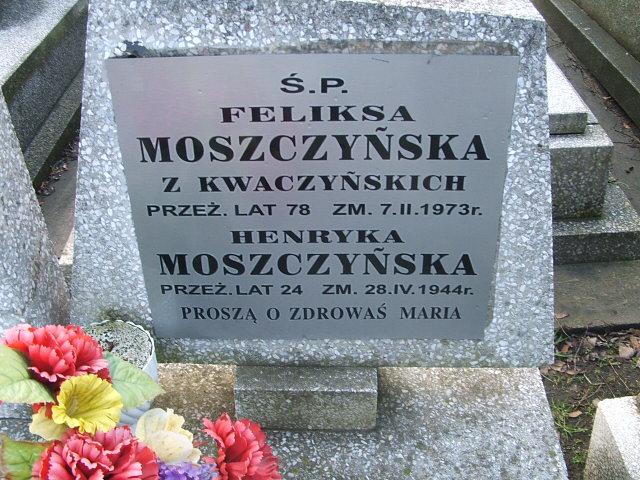 Feliksa Moszczyńska Kalisz św. Józefa Tyniecki 0302 - Grobonet - Wyszukiwarka osób pochowanych