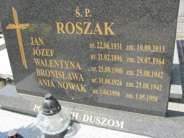 Anna Nowak 1950 Kalisz św. Józefa Tyniecki 0302 - Grobonet - Wyszukiwarka osób pochowanych
