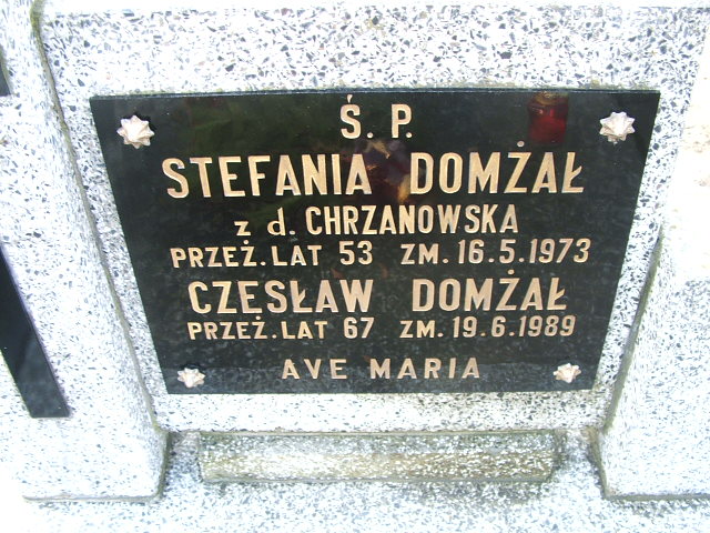 Stefania Domżał Kalisz św. Józefa Tyniecki 0302 - Grobonet - Wyszukiwarka osób pochowanych