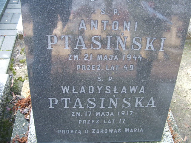 Antoni Ptasiński Kalisz św. Józefa Tyniecki 0302 - Grobonet - Wyszukiwarka osób pochowanych