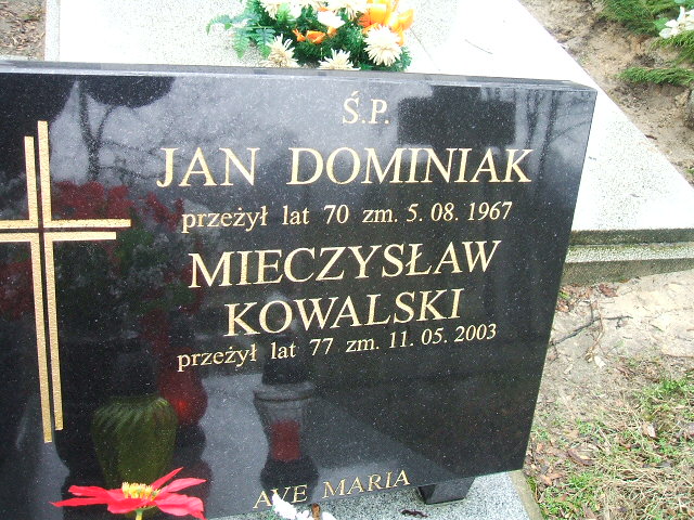 Jan Dominiak Kalisz św. Józefa Tyniecki 0302 - Grobonet - Wyszukiwarka osób pochowanych