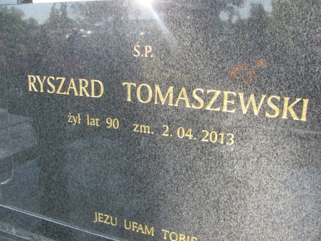 Ryszard Tomaszewski Kalisz św. Józefa Tyniecki 0302 - Grobonet - Wyszukiwarka osób pochowanych