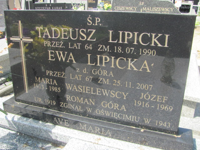 Ewa Lipicka 1940 Kalisz św. Józefa Tyniecki 0302 - Grobonet - Wyszukiwarka osób pochowanych