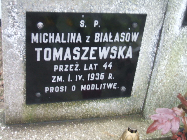 Michalina Tomaszewska 1891 Kalisz św. Józefa Tyniecki 0302 - Grobonet - Wyszukiwarka osób pochowanych