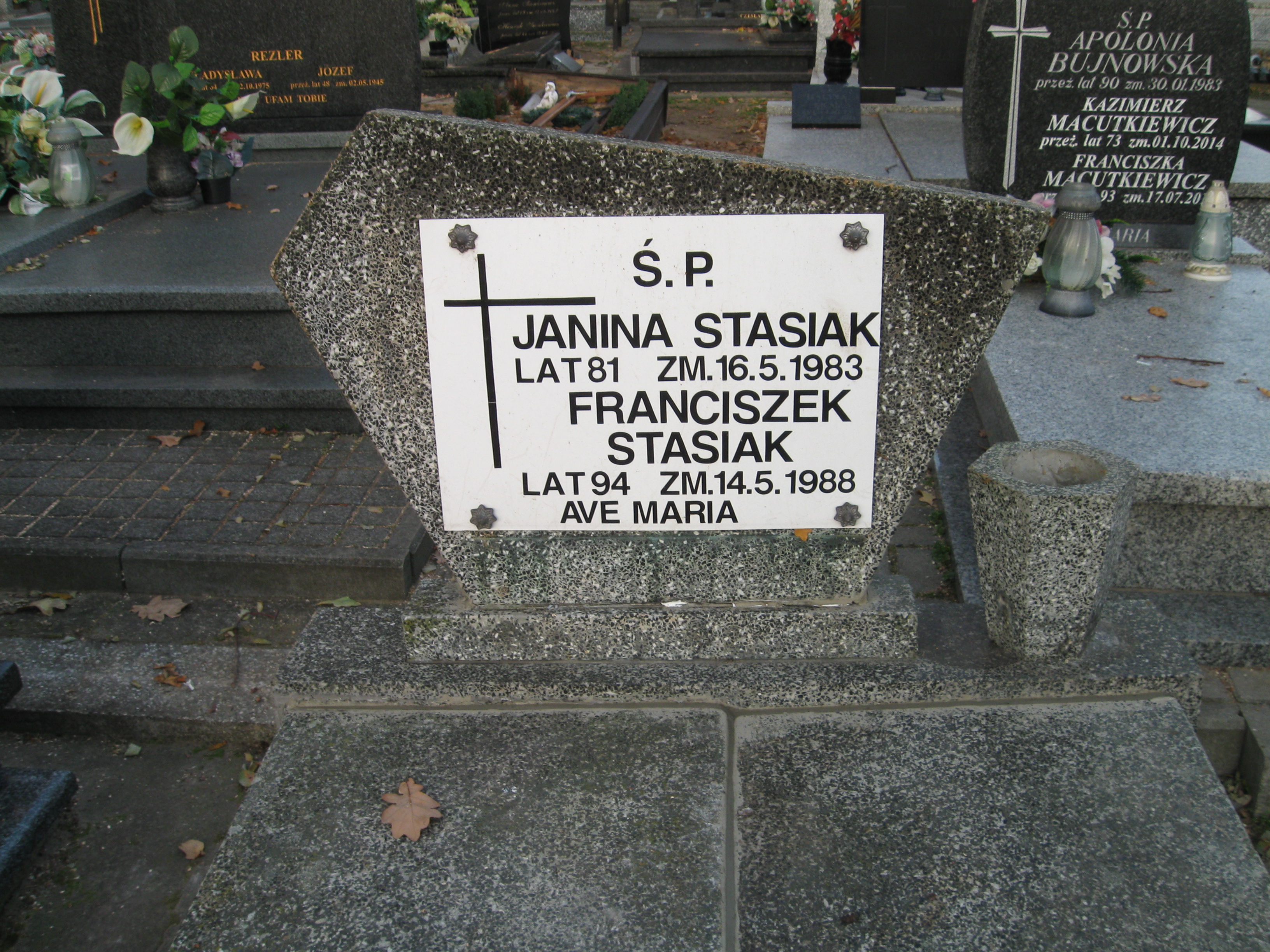 Janina Stasiak 1902 Kalisz św. Józefa Tyniecki 0302 - Grobonet - Wyszukiwarka osób pochowanych