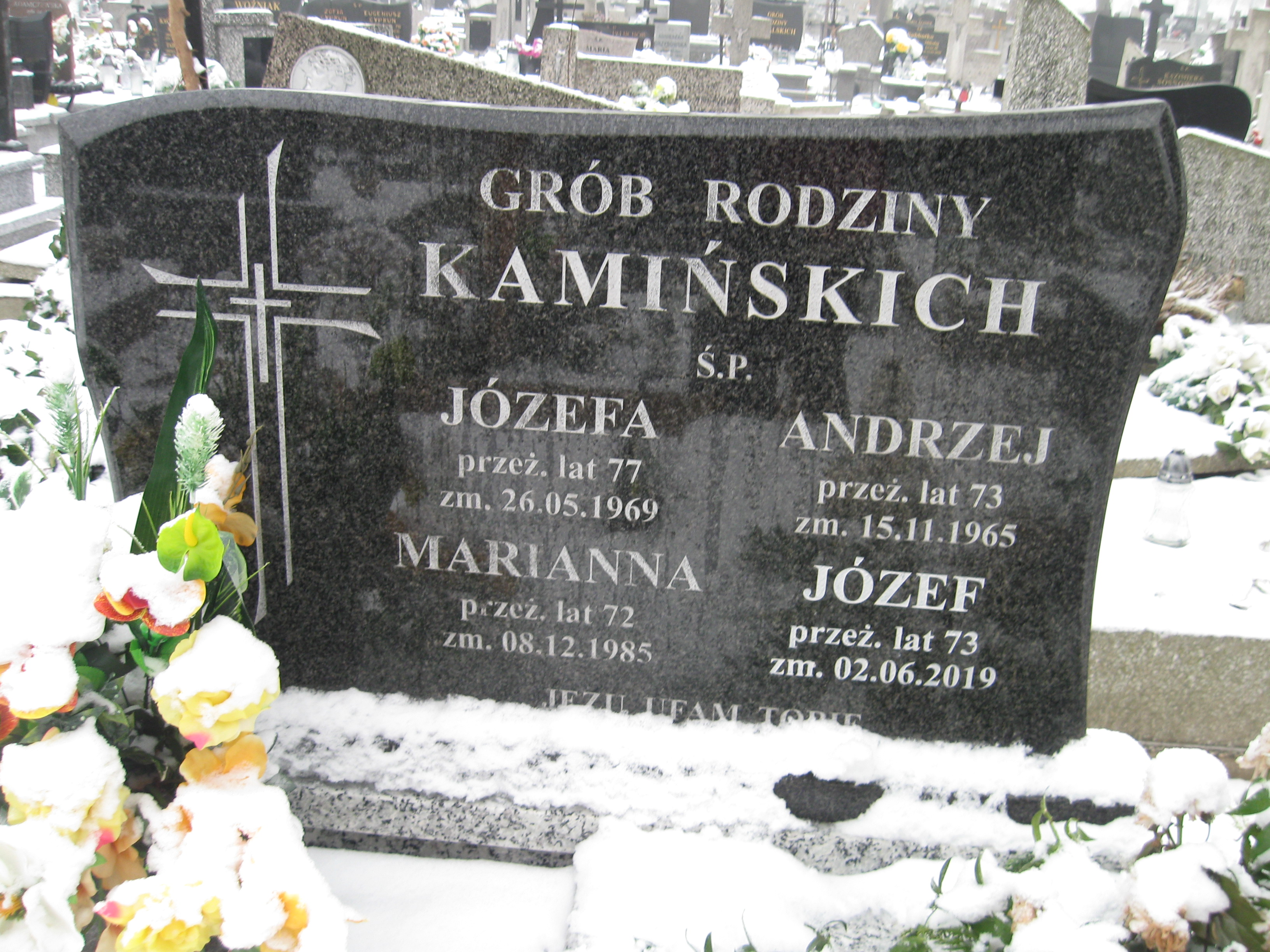 Józef Kamiński 1946 Kalisz św. Józefa Tyniecki 0302 - Grobonet - Wyszukiwarka osób pochowanych