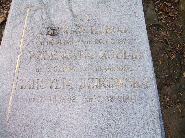 Tarsylia Dzikowska 1942 Kalisz św. Józefa Tyniecki 0302 - Grobonet - Wyszukiwarka osób pochowanych