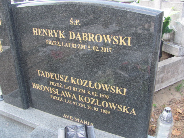 Tadeusz Kozłowski Kalisz św. Józefa Tyniecki 0302 - Grobonet - Wyszukiwarka osób pochowanych