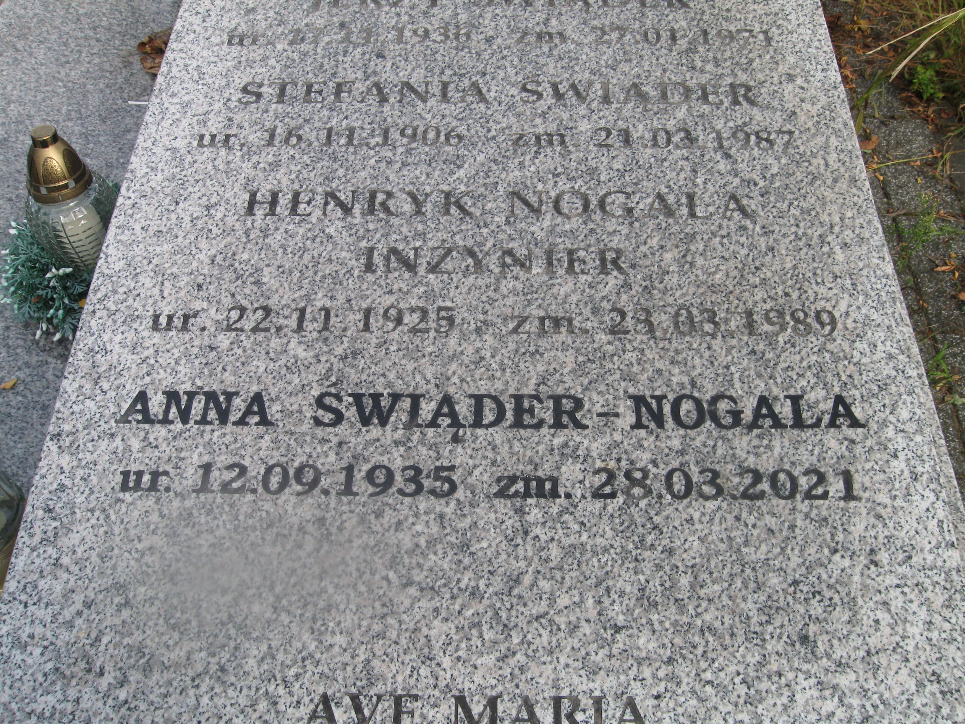 Grób Anna Świąder-Nogala