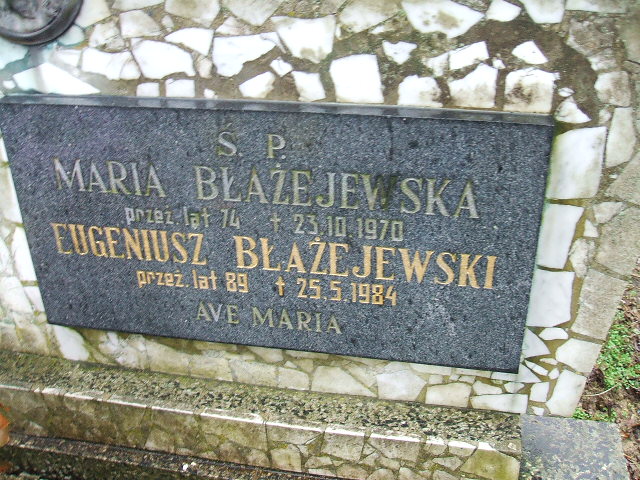 Eugeniusz Błażejewski Kalisz św. Józefa Tyniecki 0302 - Grobonet - Wyszukiwarka osób pochowanych