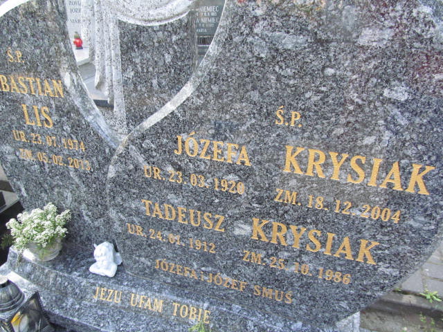 Józefa Krysiak Kalisz św. Józefa Tyniecki 0302 - Grobonet - Wyszukiwarka osób pochowanych