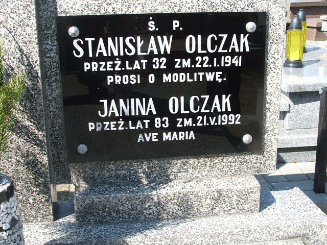 Janina Olczak 1908 Kalisz św. Józefa Tyniecki 0302 - Grobonet - Wyszukiwarka osób pochowanych