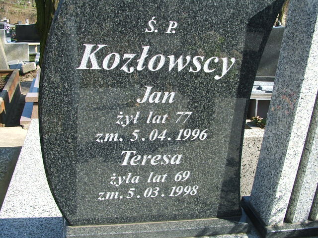 Jan Kozłowski Kalisz św. Józefa Tyniecki 0302 - Grobonet - Wyszukiwarka osób pochowanych