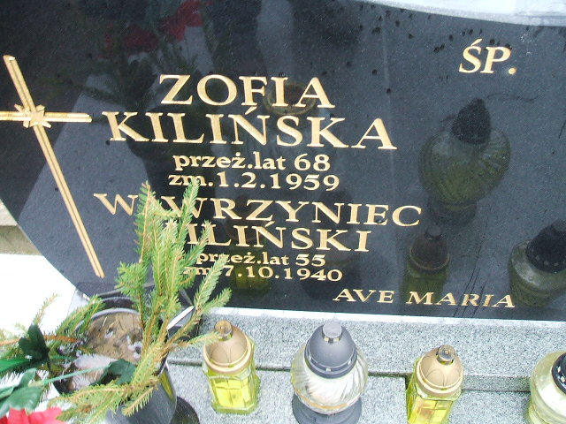 Zofia Kilińska Kalisz św. Józefa Tyniecki 0302 - Grobonet - Wyszukiwarka osób pochowanych