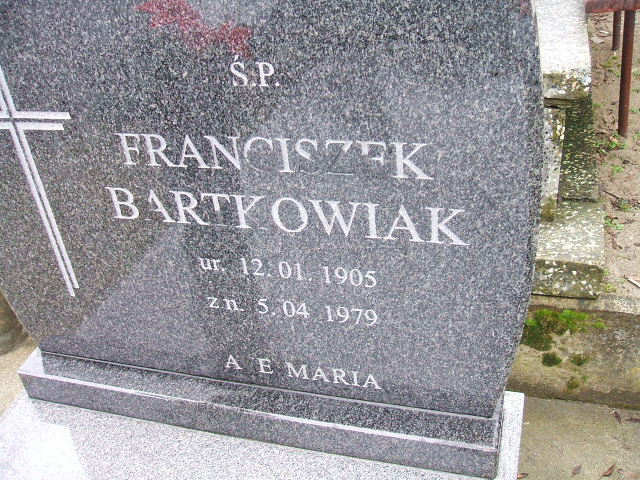 Franciszek Bartkowiak 1905 Kalisz św. Józefa Tyniecki 0302 - Grobonet - Wyszukiwarka osób pochowanych