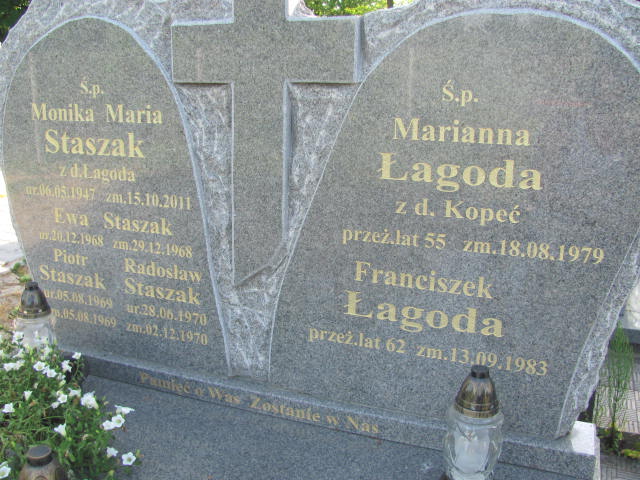 Ewa Joanna Staszak 1968 Kalisz św. Józefa Tyniecki 0302 - Grobonet - Wyszukiwarka osób pochowanych