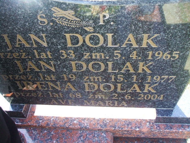 Jan Dolak Kalisz św. Józefa Tyniecki 0302 - Grobonet - Wyszukiwarka osób pochowanych