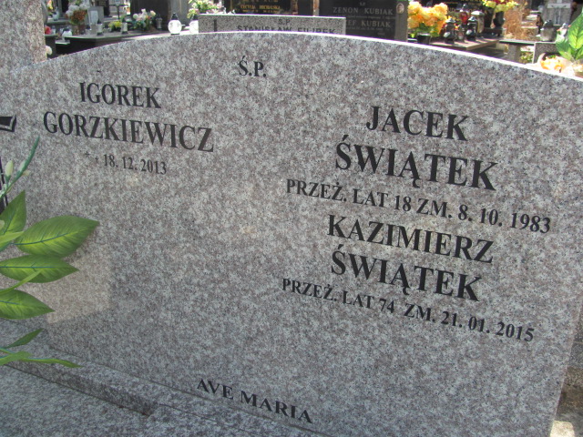 Igor Gorzkiewicz 2013 Kalisz św. Józefa Tyniecki 0302 - Grobonet - Wyszukiwarka osób pochowanych