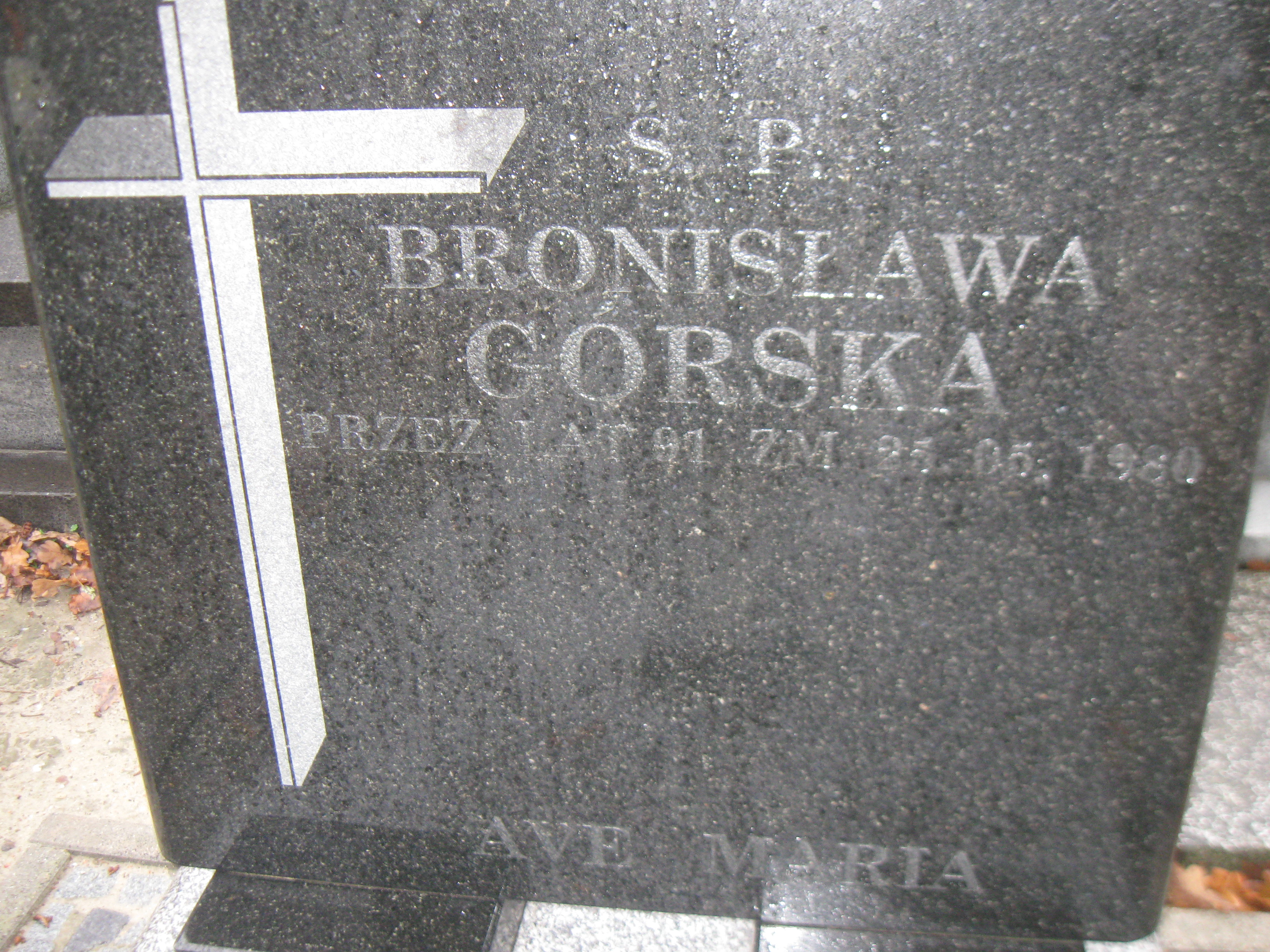 Bronisława Górska Kalisz św. Józefa Tyniecki 0302 - Grobonet - Wyszukiwarka osób pochowanych