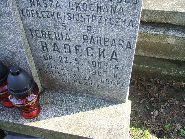 Teresa Barbara Radecka 1965 Kalisz św. Józefa Tyniecki 0302 - Grobonet - Wyszukiwarka osób pochowanych