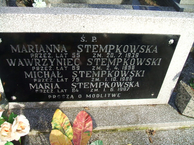 Wawrzyniec Stempkowski Kalisz św. Józefa Tyniecki 0302 - Grobonet - Wyszukiwarka osób pochowanych