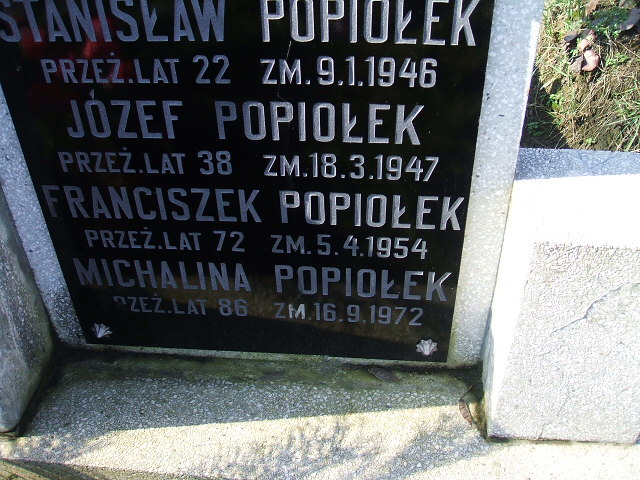 Franciszek Popiołek Kalisz św. Józefa Tyniecki 0302 - Grobonet - Wyszukiwarka osób pochowanych