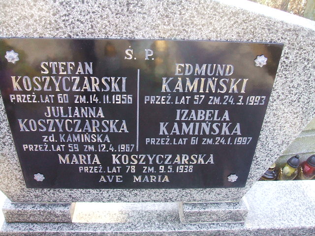 Stefan Koszyczarski Kalisz św. Józefa Tyniecki 0302 - Grobonet - Wyszukiwarka osób pochowanych