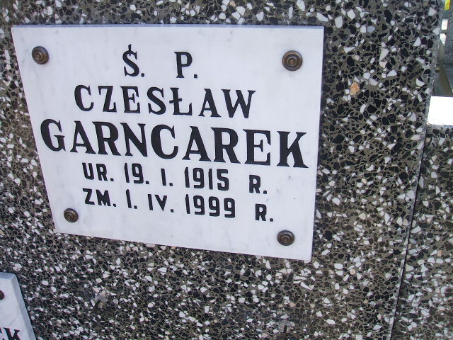 Czesław Garncarek 1915 Kalisz św. Józefa Tyniecki 0302 - Grobonet - Wyszukiwarka osób pochowanych