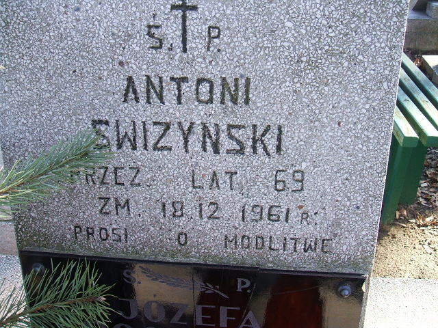 Antoni Swizyński Kalisz św. Józefa Tyniecki 0302 - Grobonet - Wyszukiwarka osób pochowanych