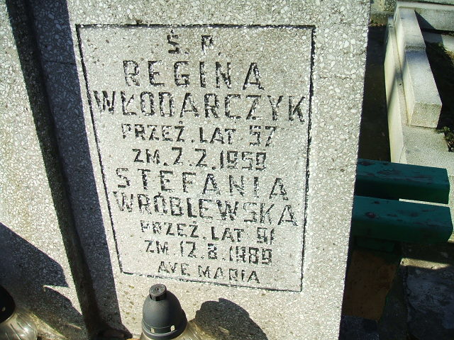 Regina Włodarczyk Kalisz św. Józefa Tyniecki 0302 - Grobonet - Wyszukiwarka osób pochowanych