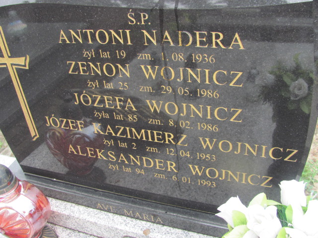 Józefa Wojnicz Kalisz św. Józefa Tyniecki 0302 - Grobonet - Wyszukiwarka osób pochowanych