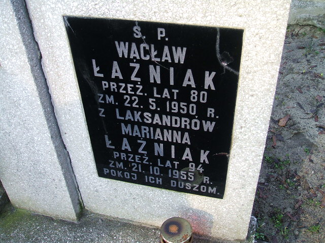 Wacław Łaźniak Kalisz św. Józefa Tyniecki 0302 - Grobonet - Wyszukiwarka osób pochowanych