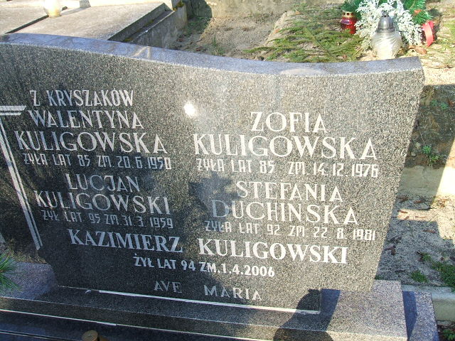 Kazimierz Kuligowski Kalisz św. Józefa Tyniecki 0302 - Grobonet - Wyszukiwarka osób pochowanych