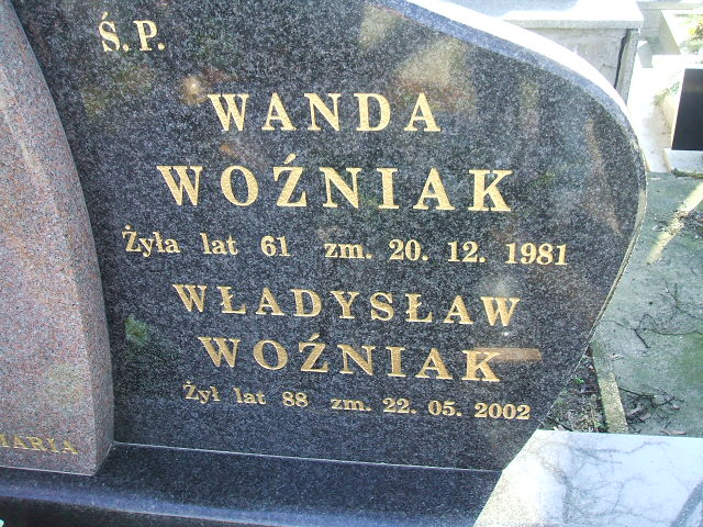 Władysław Woźniak 1913 Kalisz św. Józefa Tyniecki 0302 - Grobonet - Wyszukiwarka osób pochowanych