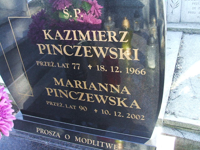 Kazimierz Pinczewski Kalisz św. Józefa Tyniecki 0302 - Grobonet - Wyszukiwarka osób pochowanych