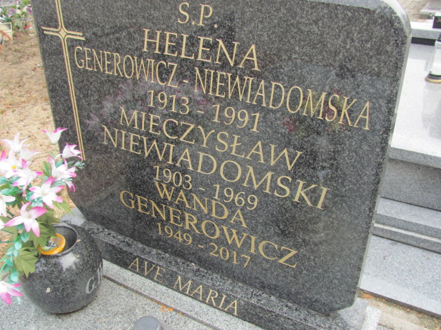 Wanda Generowicz 1949 Kalisz św. Józefa Tyniecki 0302 - Grobonet - Wyszukiwarka osób pochowanych